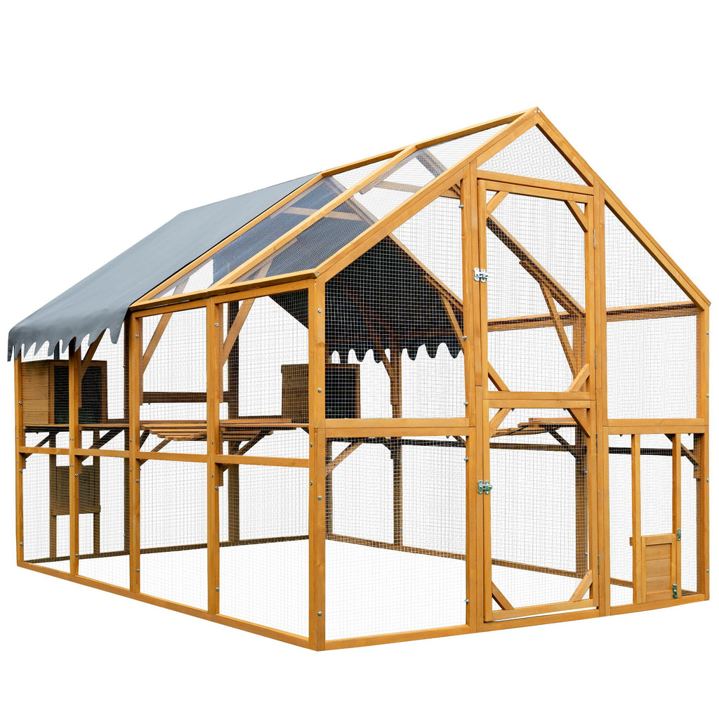 Walk-In Catio: Spacious ² Outdoor Playpen with water-ready Cover