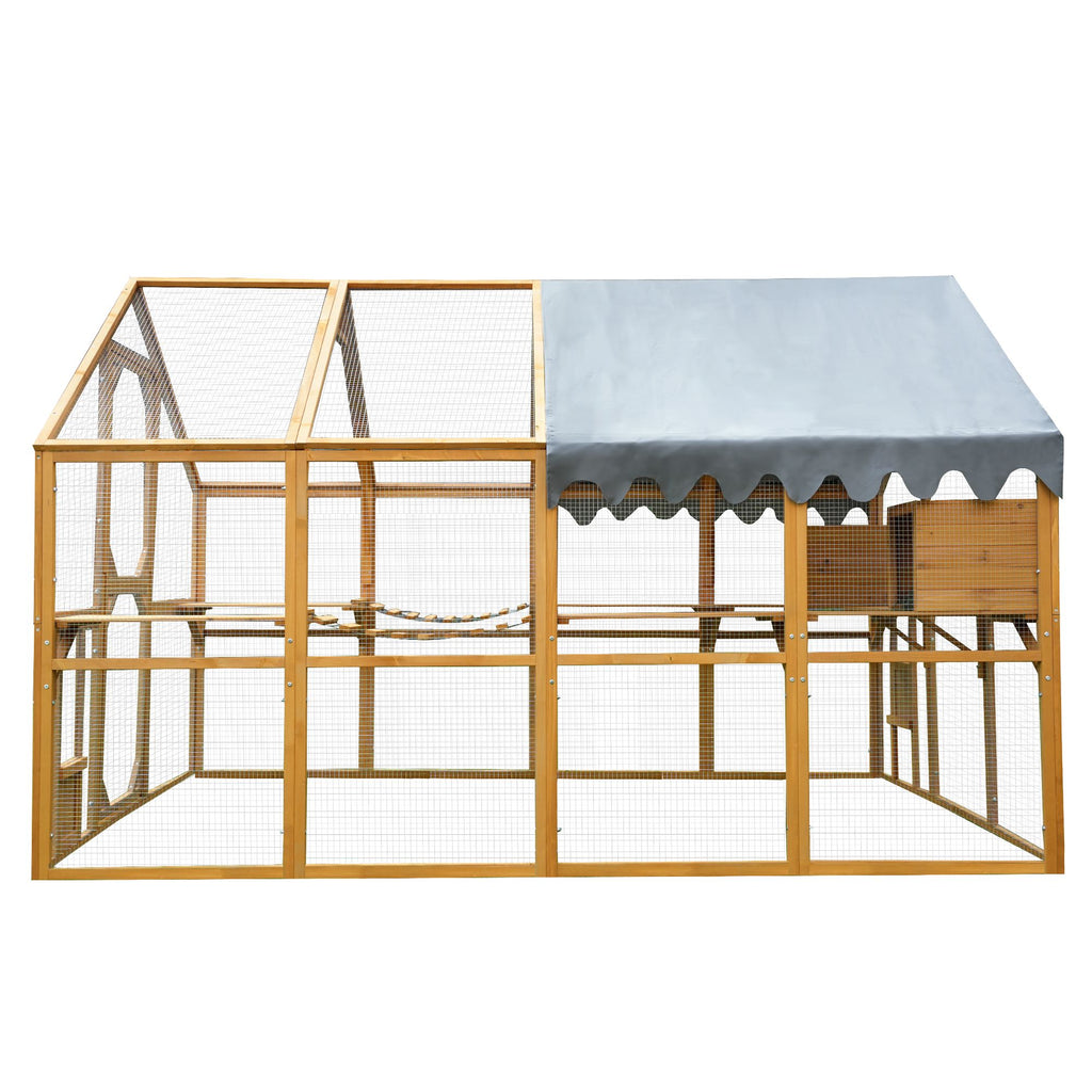 Walk-In Catio: Spacious ² Outdoor Playpen with water-ready Cover