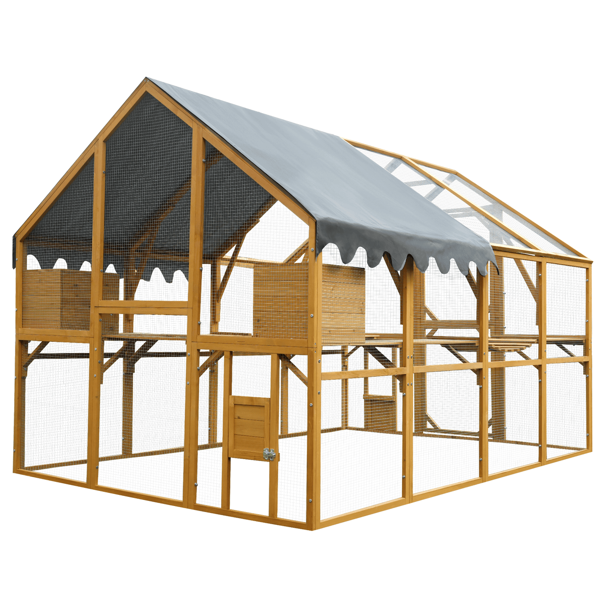 Walk-In Catio: Spacious ² Outdoor Playpen with water-ready Cover