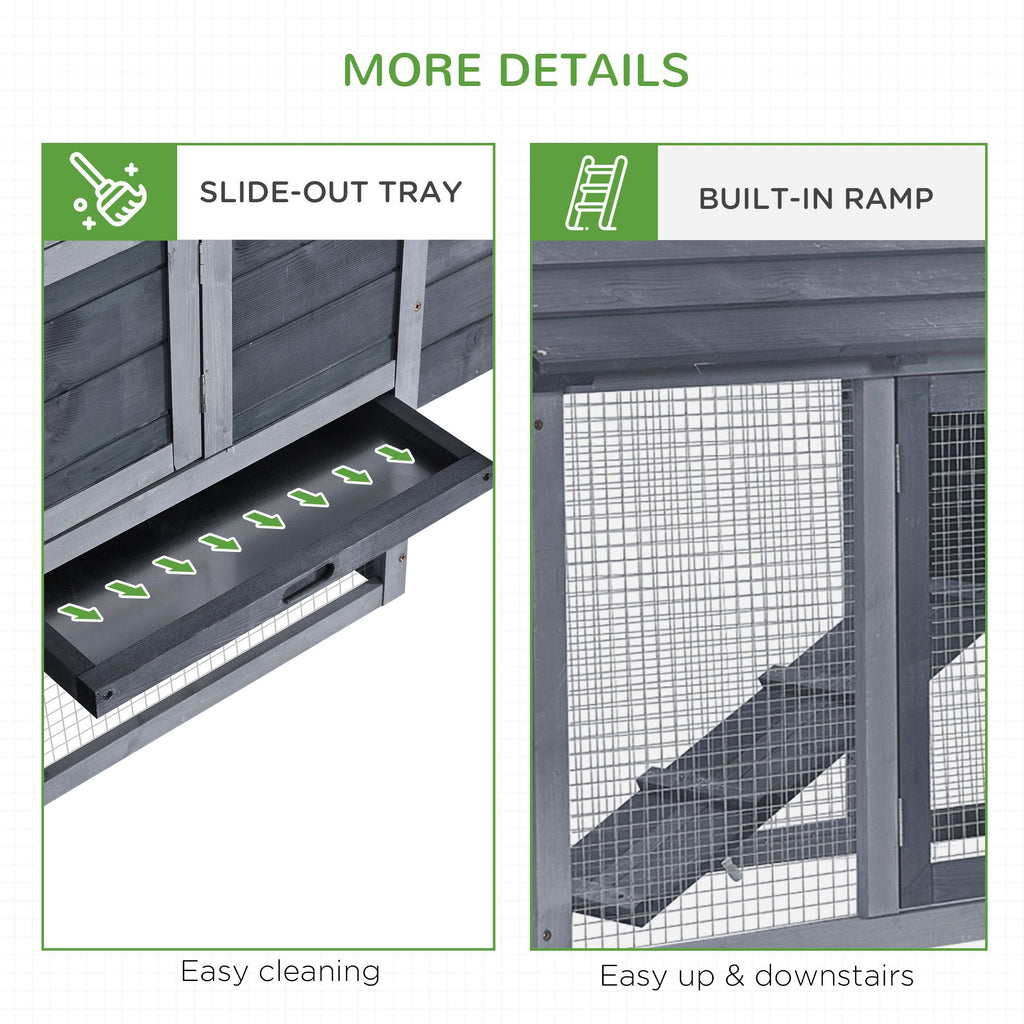 PawHut 59" furniture-style Chicken Coop for Small Hens - everyday & Easy Clean