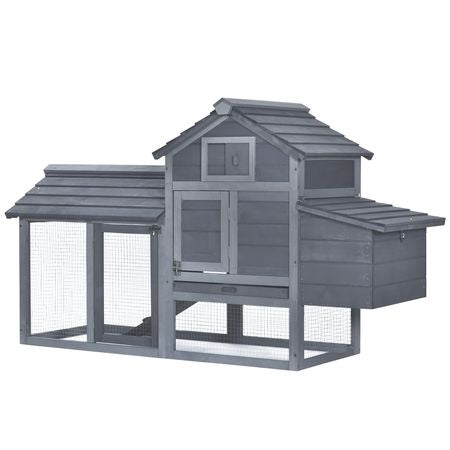 PawHut 59" furniture-style Chicken Coop for Small Hens - everyday & Easy Clean