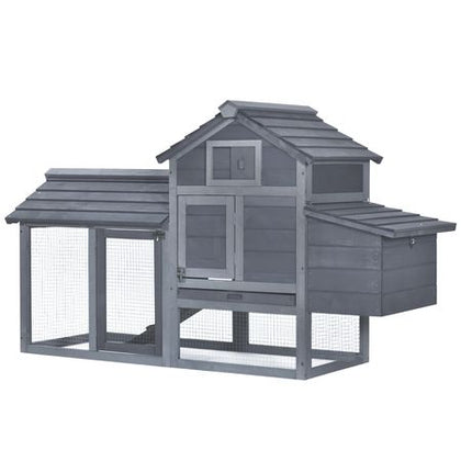 PawHut 59" furniture-style Chicken Coop for Small Hens - everyday & Easy Clean