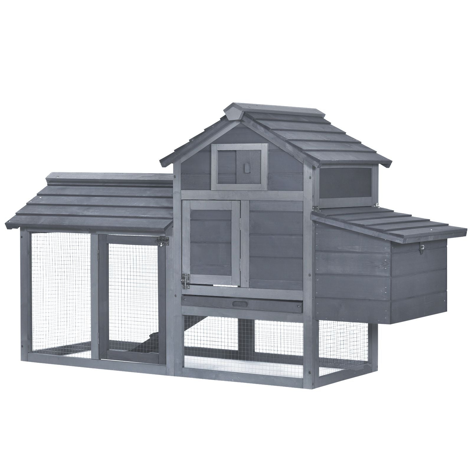 PawHut 59" furniture-style Chicken Coop for Small Hens - everyday & Easy Clean