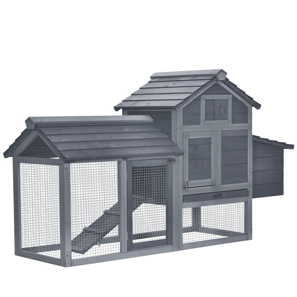 PawHut 59" furniture-style Chicken Coop for Small Hens - everyday & Easy Clean