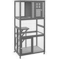 Outdoor Catio with Weatherproof Roof and Wheels
