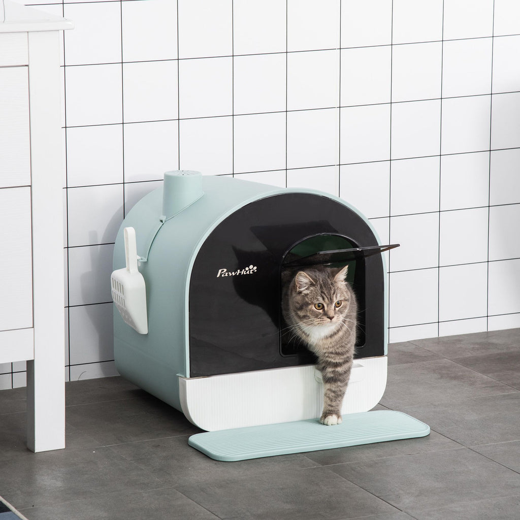 Hooded Cat Litter Box with Lid & Odor Filter