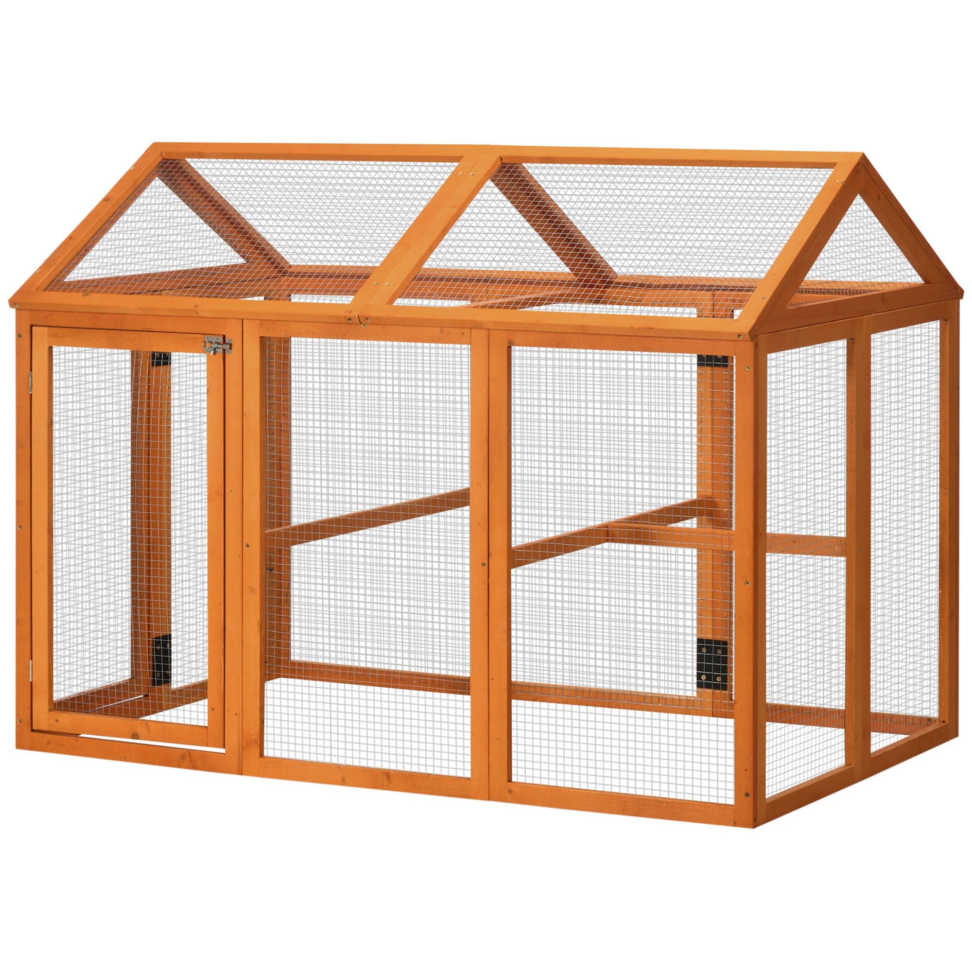Spacious furniture-style Chicken Run with Modular Design and Weatherproof Construction