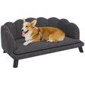 Velvet Dog Sofa with Pearl Back and Foam Cushioning