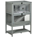Spacious furniture-style Hamster Cage with Toys and Storage Shelf