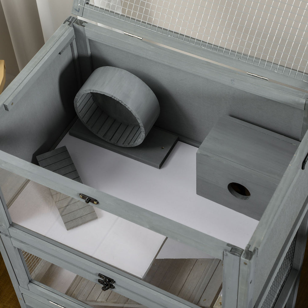 Spacious furniture-style Hamster Cage with Toys and Storage Shelf