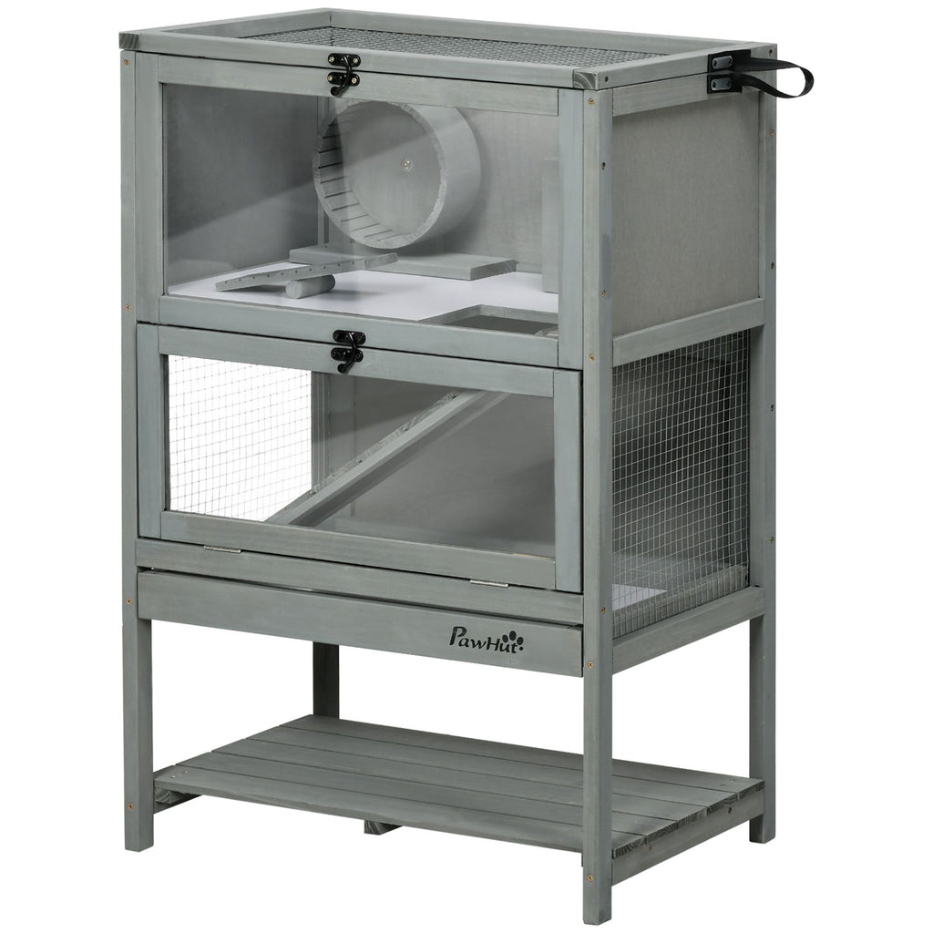 Spacious furniture-style Hamster Cage with Toys and Storage Shelf