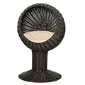 Elevated Rotating Cat Bed with Plush Cushion