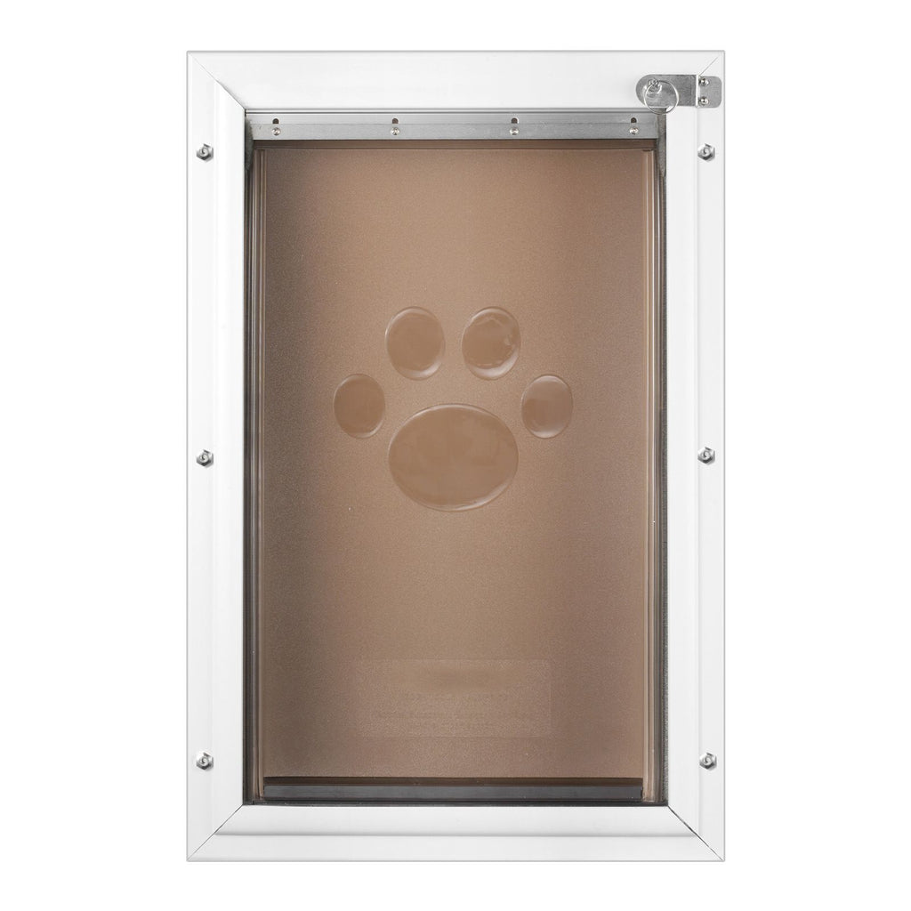 Weatherproof Pet Door with Aluminum Frame and Lock System