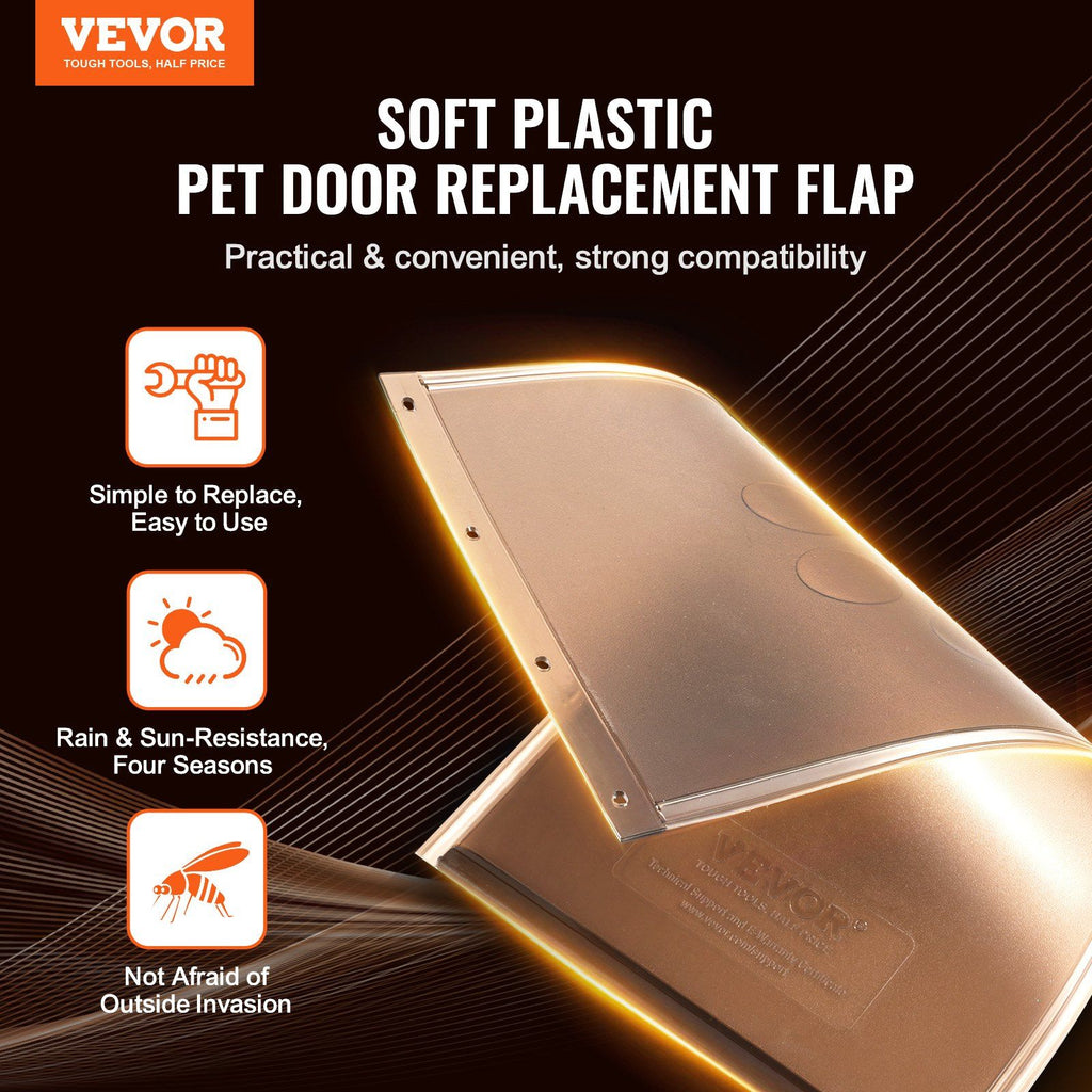 Weather-Resistant Pet Door Replacement Flap with Magnetic Seal