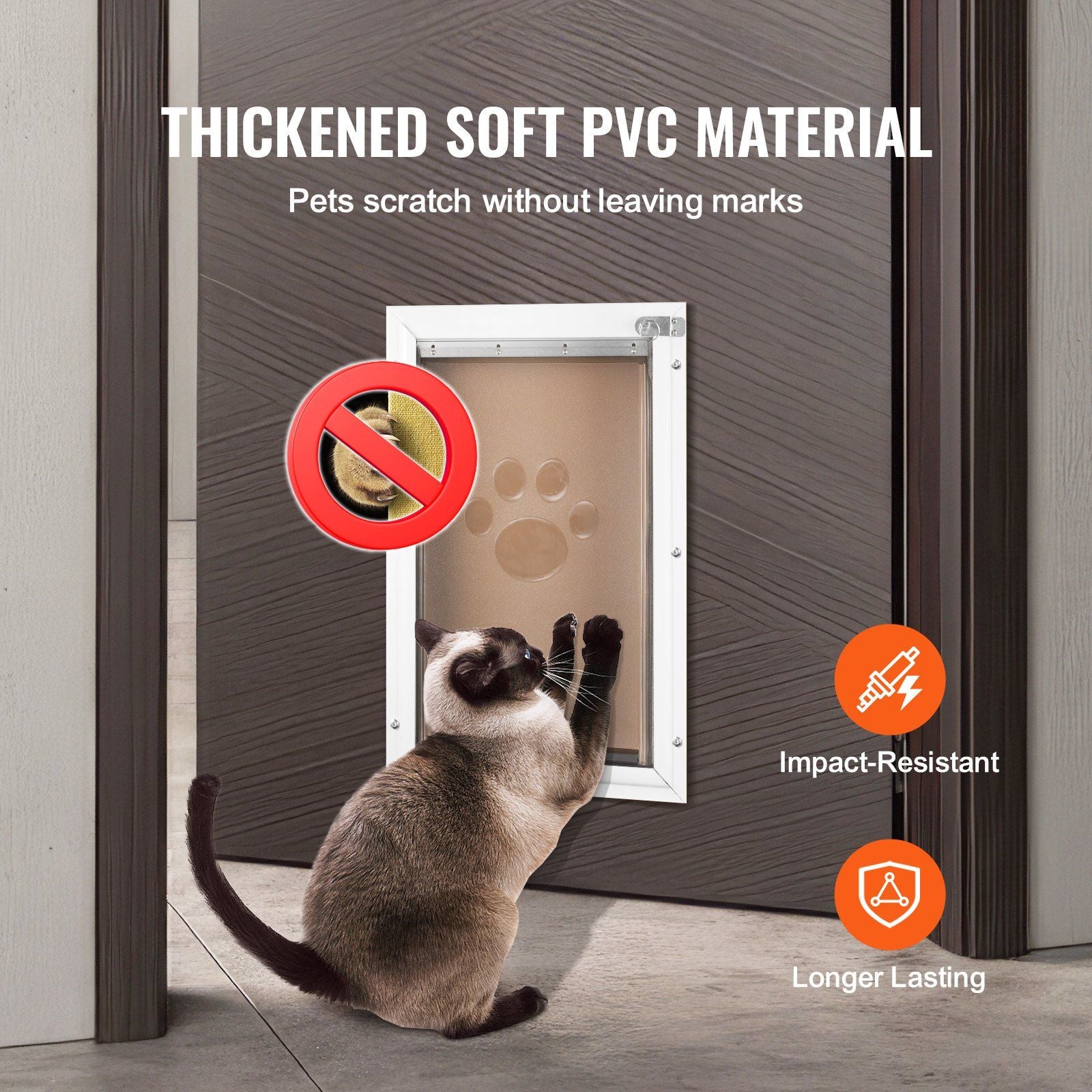 Weather-Resistant Pet Door Replacement Flap with Magnetic Seal