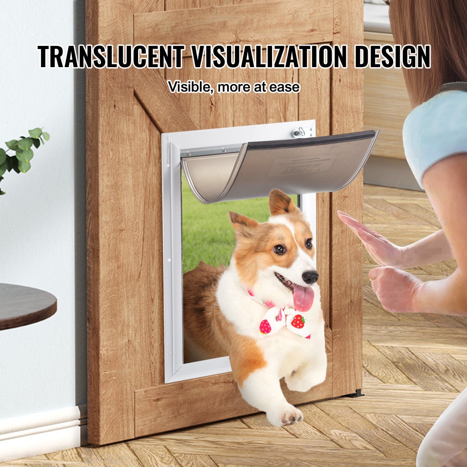 Weather-Resistant Pet Door Replacement Flap with Magnetic Seal