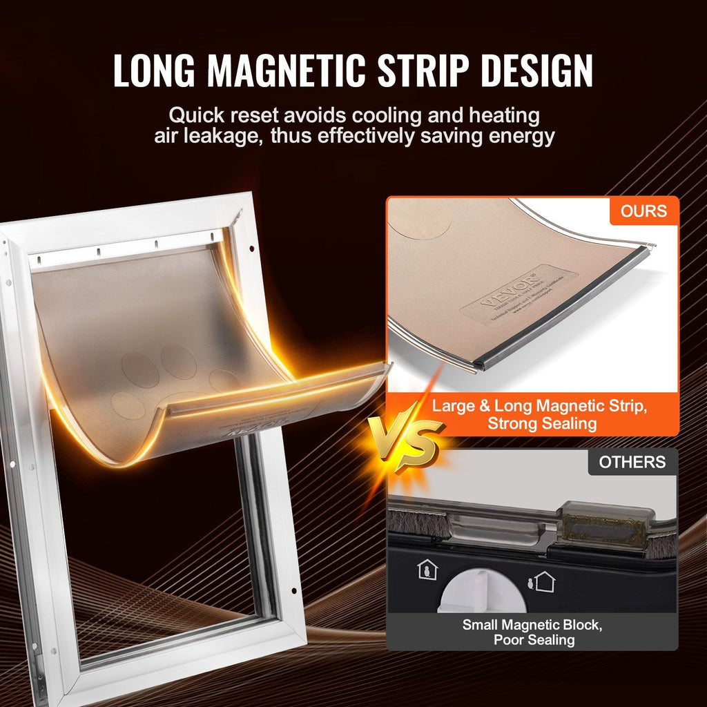 Weather-Resistant Pet Door Replacement Flap with Magnetic Seal