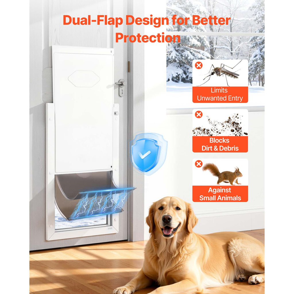 X-Large Pet Door with Double Magnetic Flaps – Easy Indoor/Outdoor Access