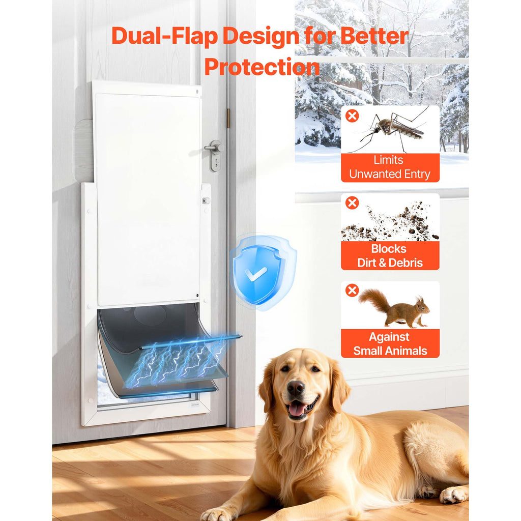 X-Large Pet Door with Magnetic Flaps and structured Frame – Easy In-and-Out for Dogs