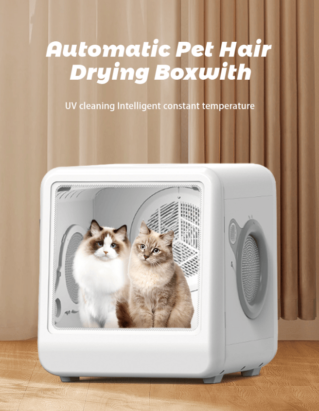 Pet Dryer 70L with UV/Ozone Sterilization & Dual Air Circulation