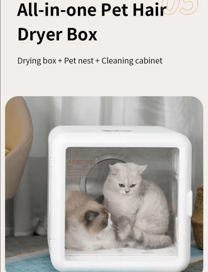 Pet Dryer 70L with UV/Ozone Sterilization & Dual Air Circulation
