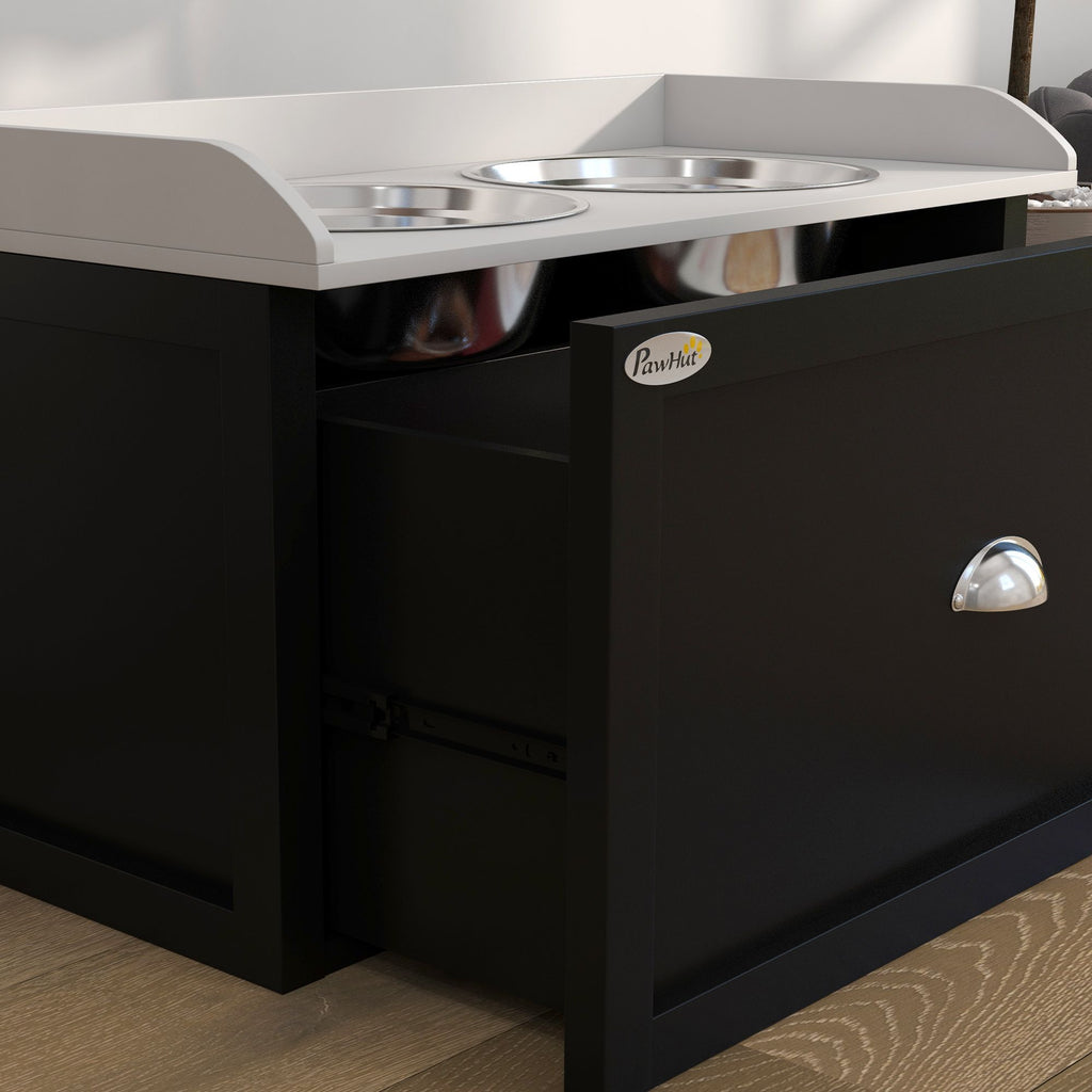 Elevate Your Dog's Mealtime with a Stylish Feeding Station & Storage