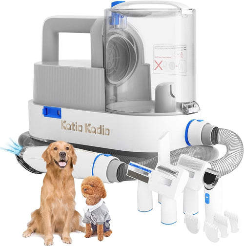 5-in-1 Pet Grooming Kit with Vacuum Suction and Quiet Trimming