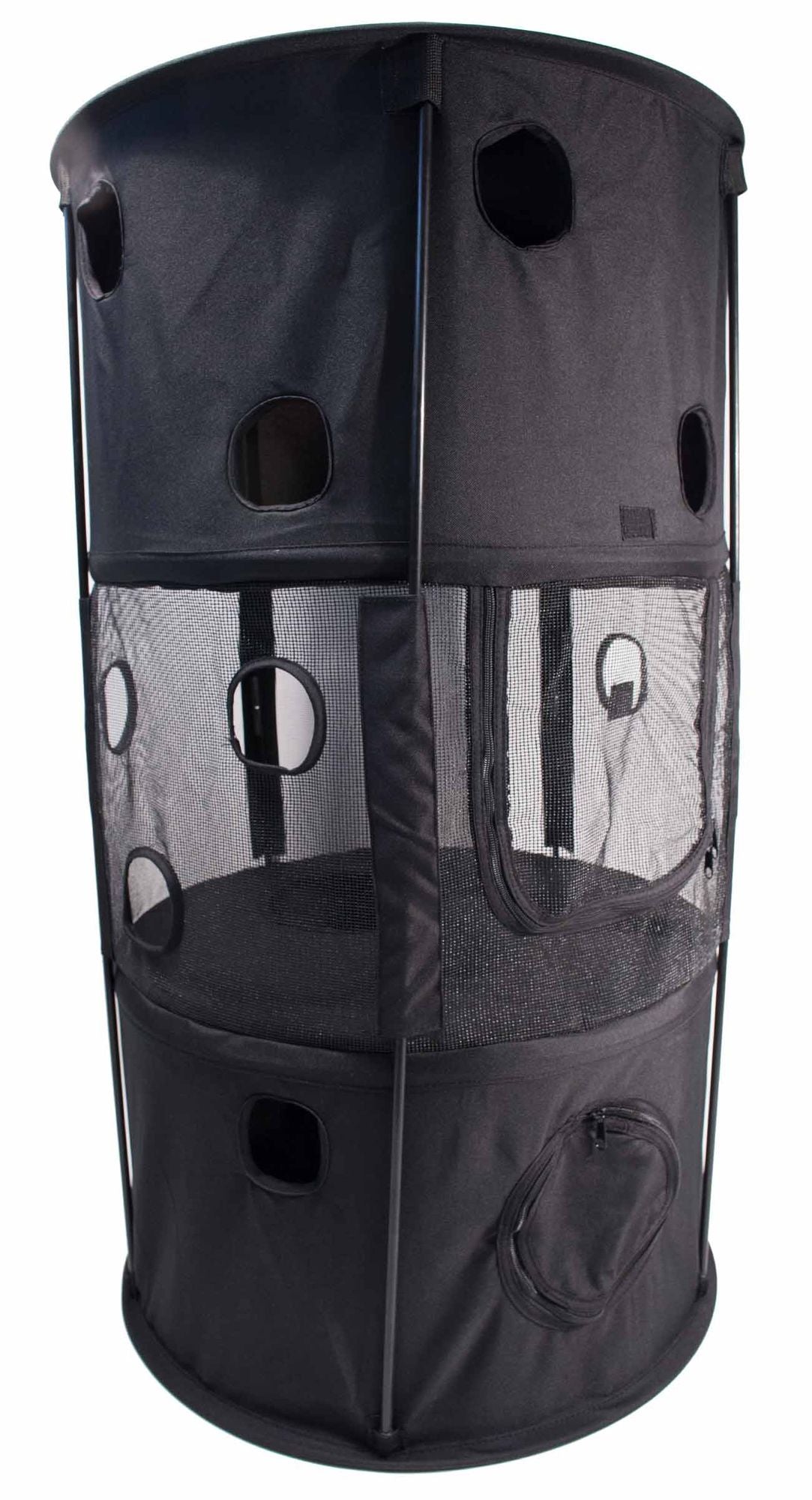 Collapsible Cat House with Multiple Levels for Play and Travel