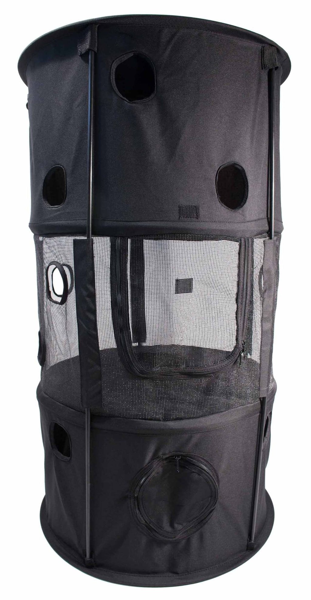 Collapsible Cat House with Multiple Levels for Play and Travel