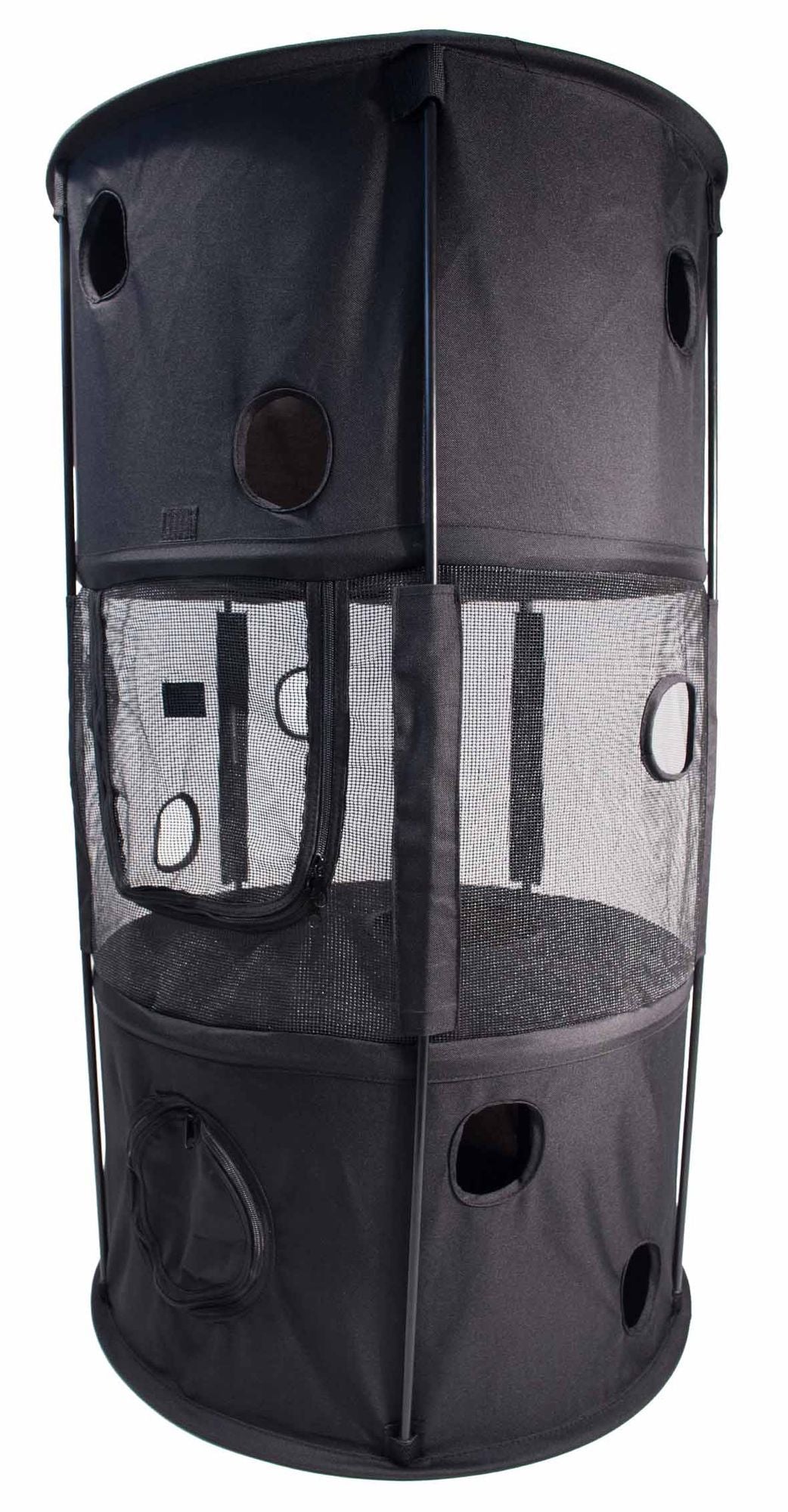 Collapsible Cat House with Multiple Levels for Play and Travel