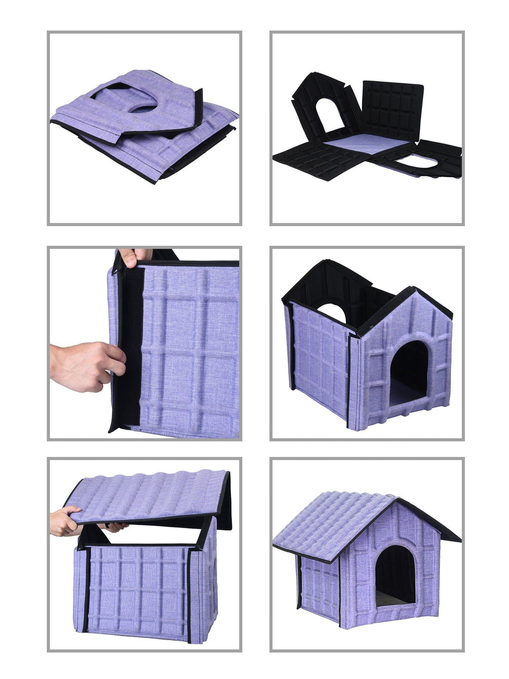 Pet Life Collapsi-Pad Folding Travel Pet House with Inner Mat