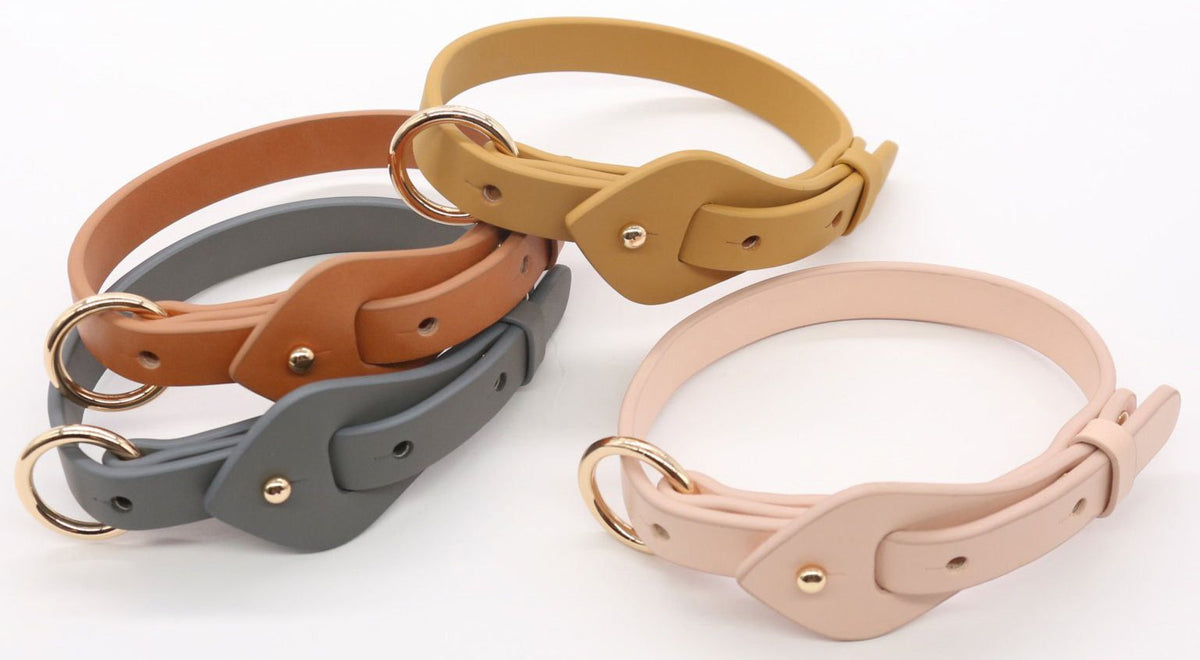 Pet Life Ever-Craft Boutique Designer Leather Dog Collar - Soft Microfiber Leather, Adjustable