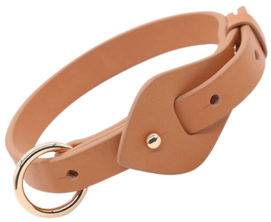 Pet Life Ever-Craft Boutique Designer Leather Dog Collar - Soft Microfiber Leather, Adjustable