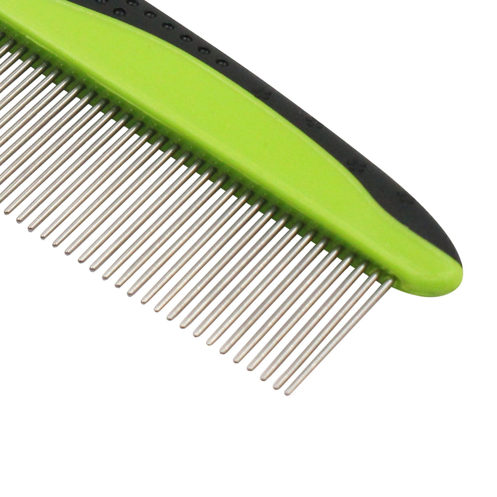 Pet Life Grip Ease' Wide & Narrow Tooth Grooming Comb