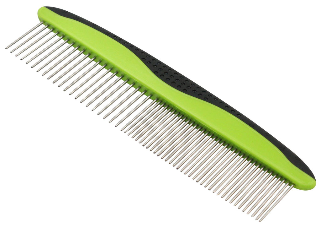 Pet Life Grip Ease' Wide & Narrow Tooth Grooming Comb
