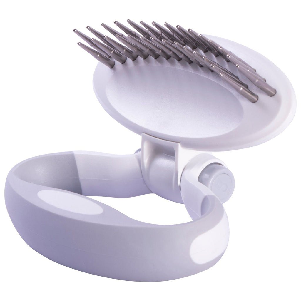 Dual-Row Undercoat Rake for Long-Haired Dogs and Cats