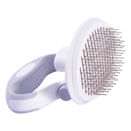 Self-Cleaning Swivel Pin Brush with Adjustable Palm or Knuckle Grip