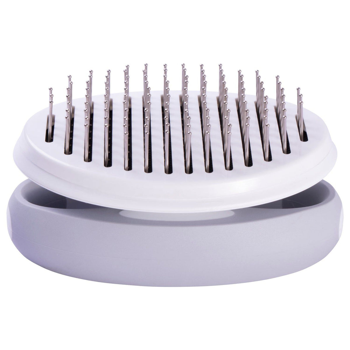 Self-Cleaning Swivel Pin Brush with Adjustable Palm or Knuckle Grip