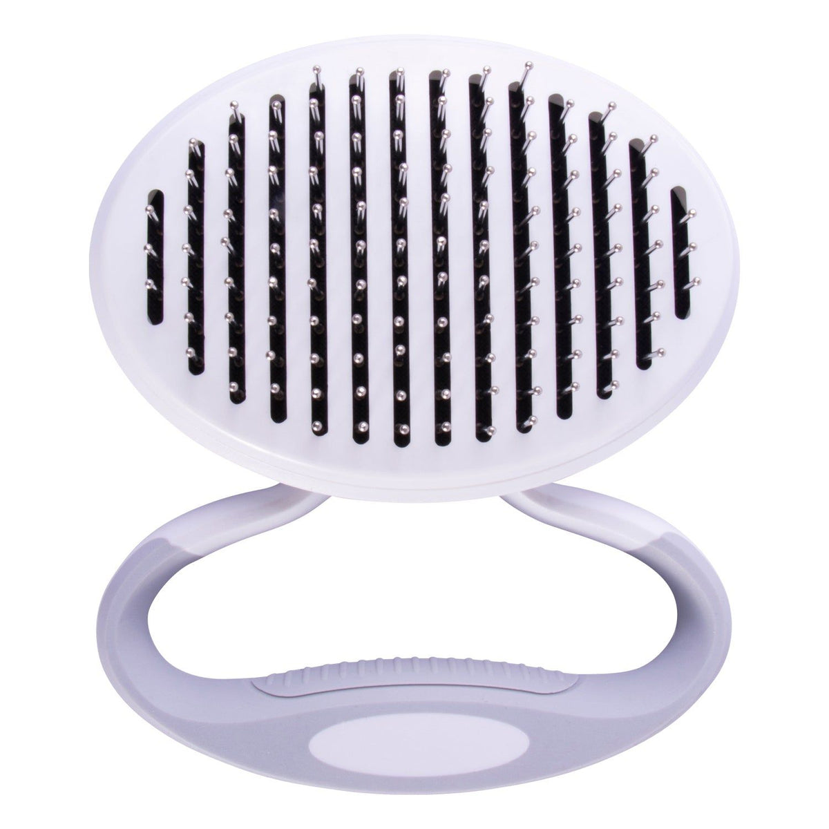 Self-Cleaning Swivel Pin Brush with Adjustable Palm or Knuckle Grip