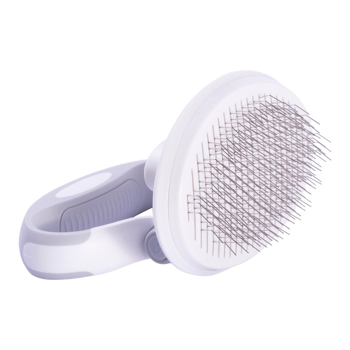 Travel-Ready Self-Cleaning Slicker Brush with Swivel Handle