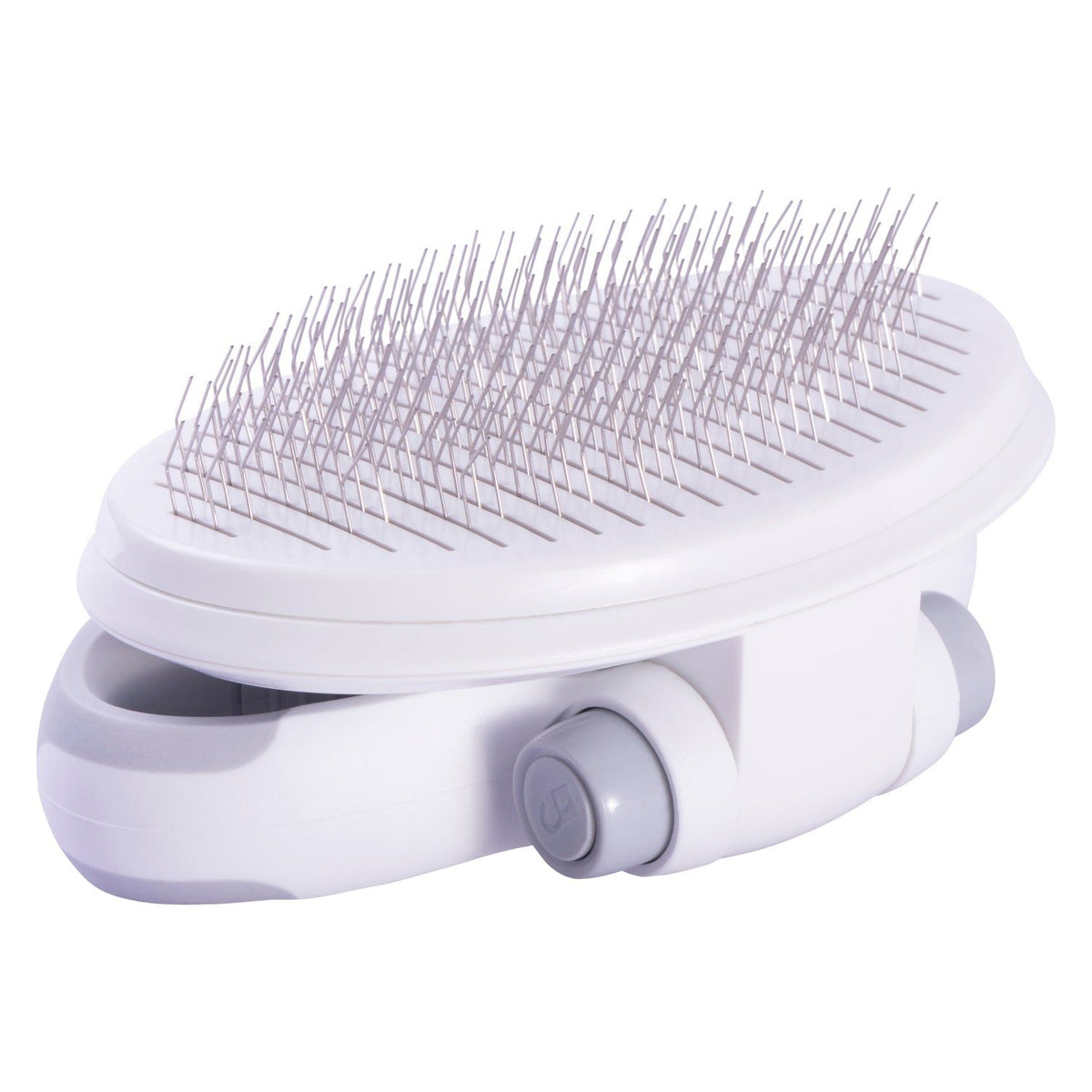 Travel-Ready Self-Cleaning Slicker Brush with Swivel Handle