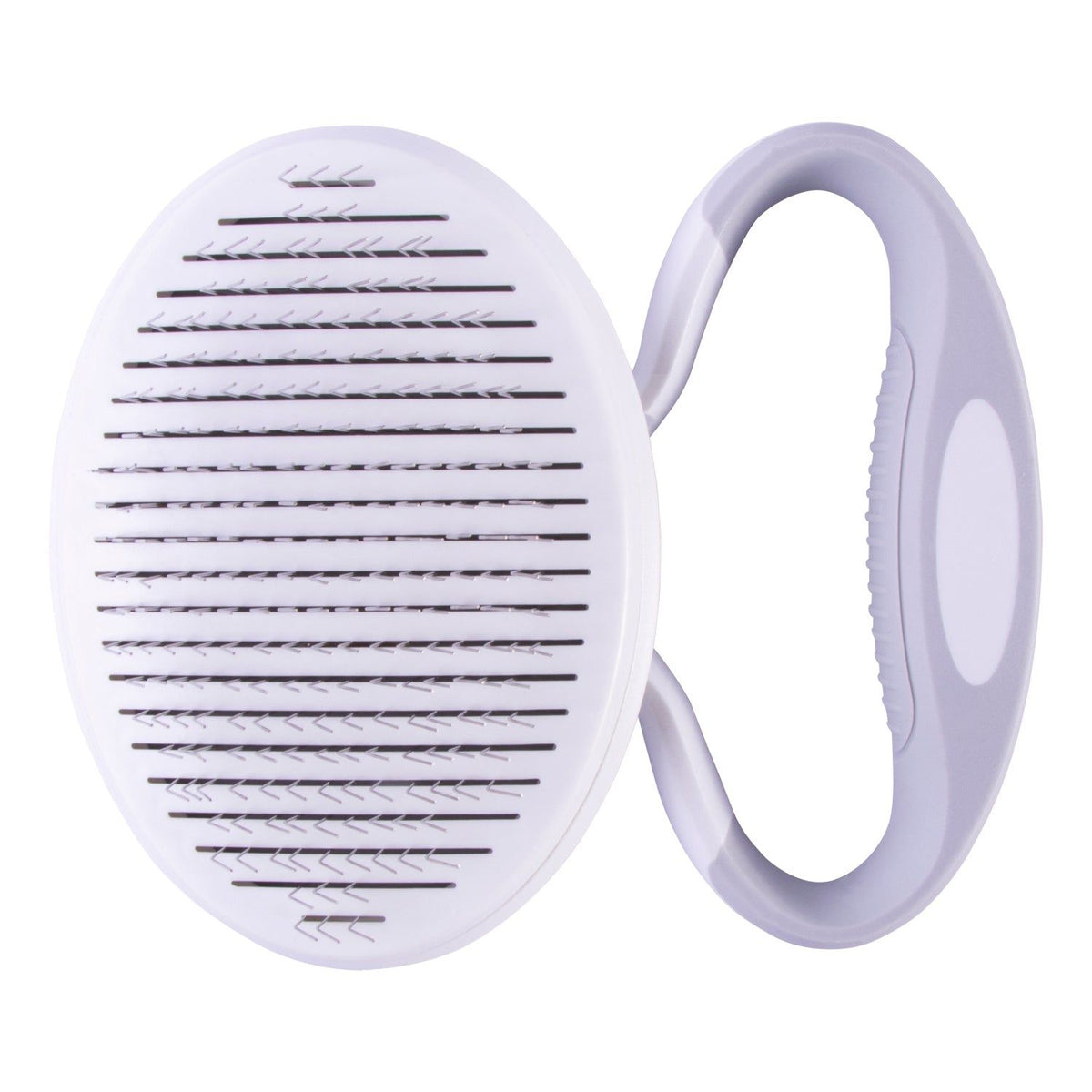 Travel-Ready Self-Cleaning Slicker Brush with Swivel Handle