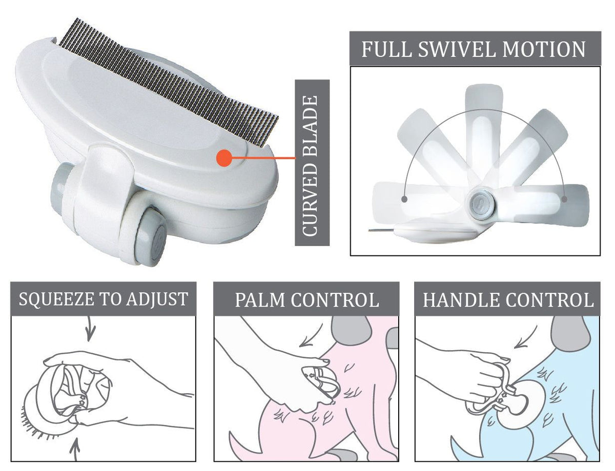 Travel-Ready Swivel Pin Comb for Curly Coats and Detangling