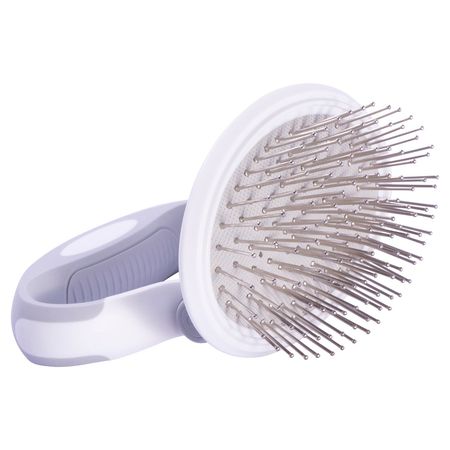 Pet Life Gyrater Travel Swivel Pet Grooming Pin Brush with Rotating Handle