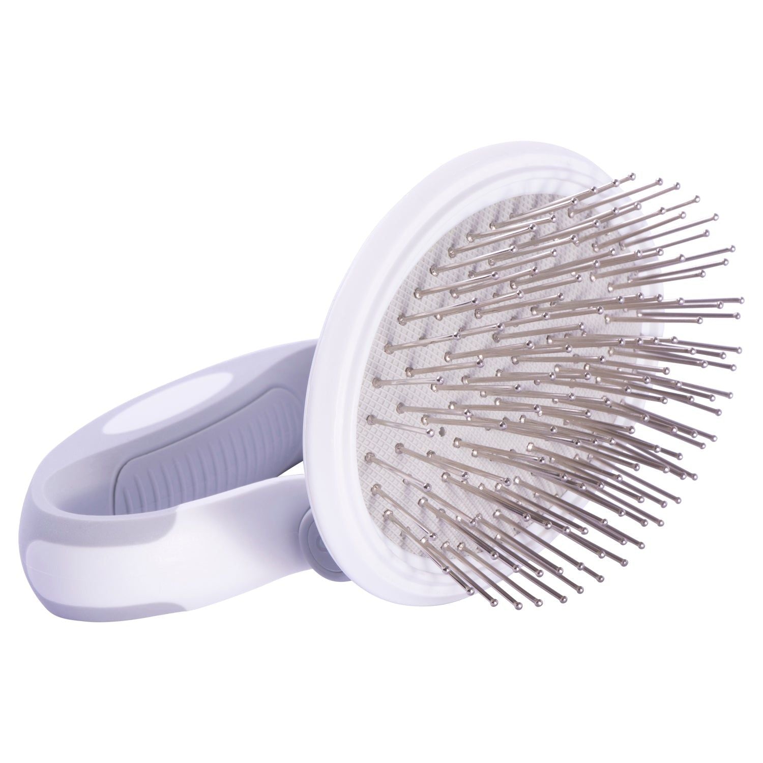 Pet Life Gyrater Travel Swivel Pet Grooming Pin Brush with Rotating Handle