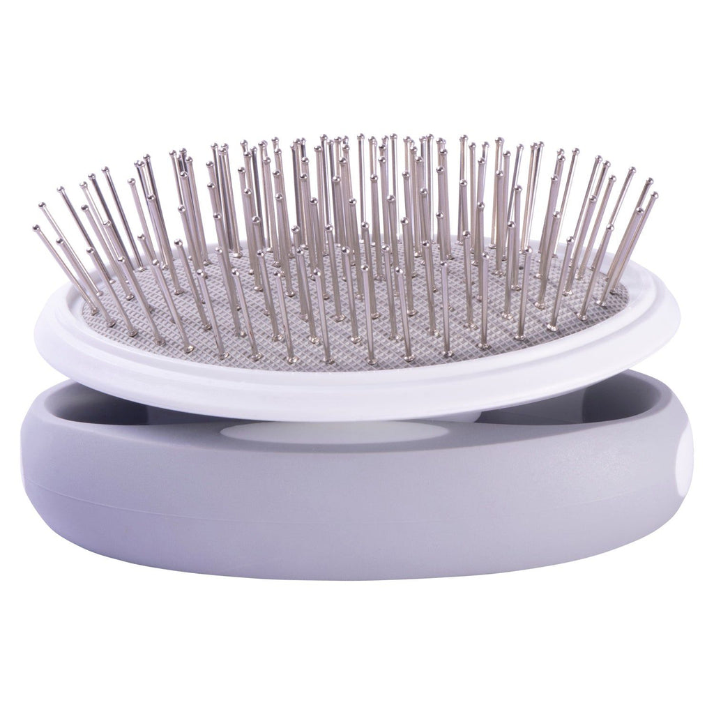 Pet Life Gyrater Travel Swivel Pet Grooming Pin Brush with Rotating Handle