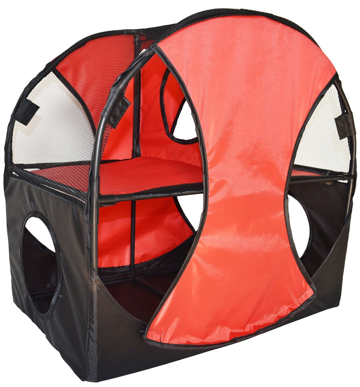 Collapsible Obstacle Cat House for Play and Lounging