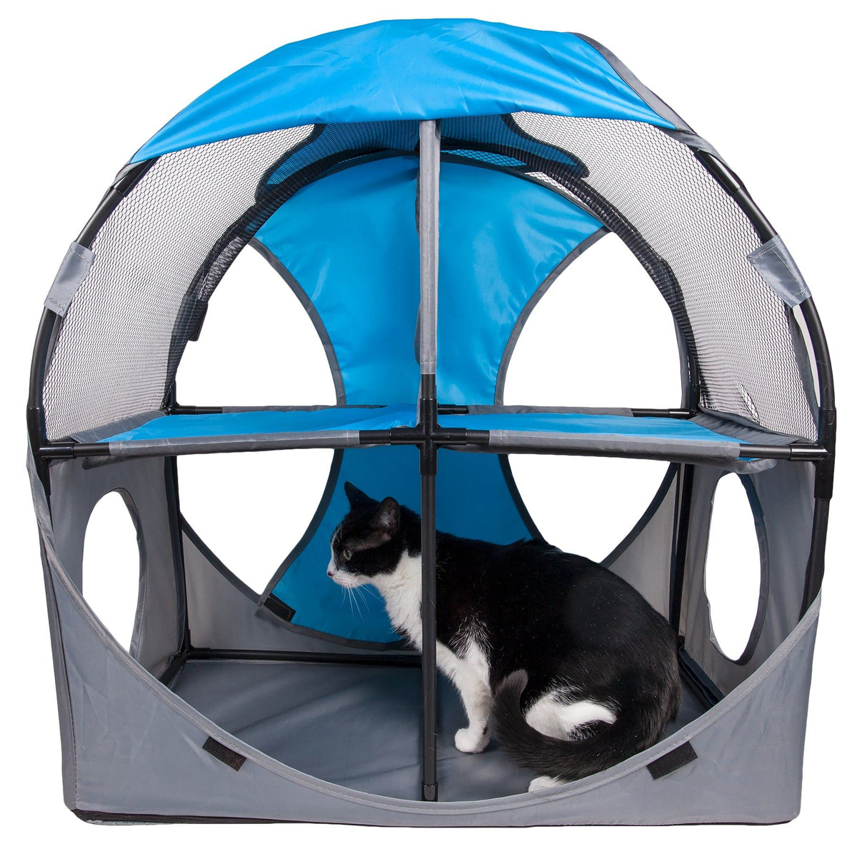 Collapsible Obstacle Cat House for Play and Lounging