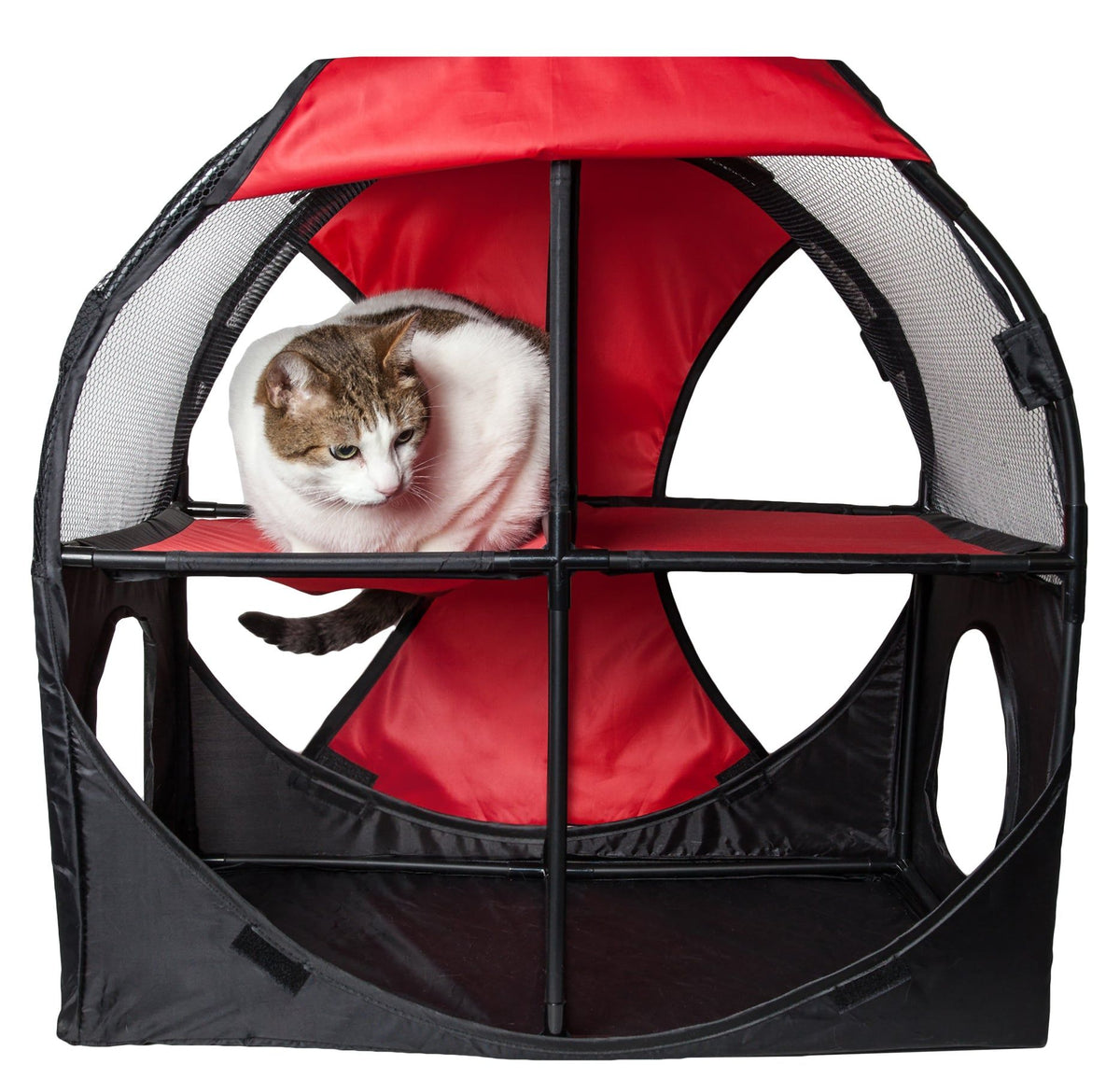 Collapsible Obstacle Cat House for Play and Lounging