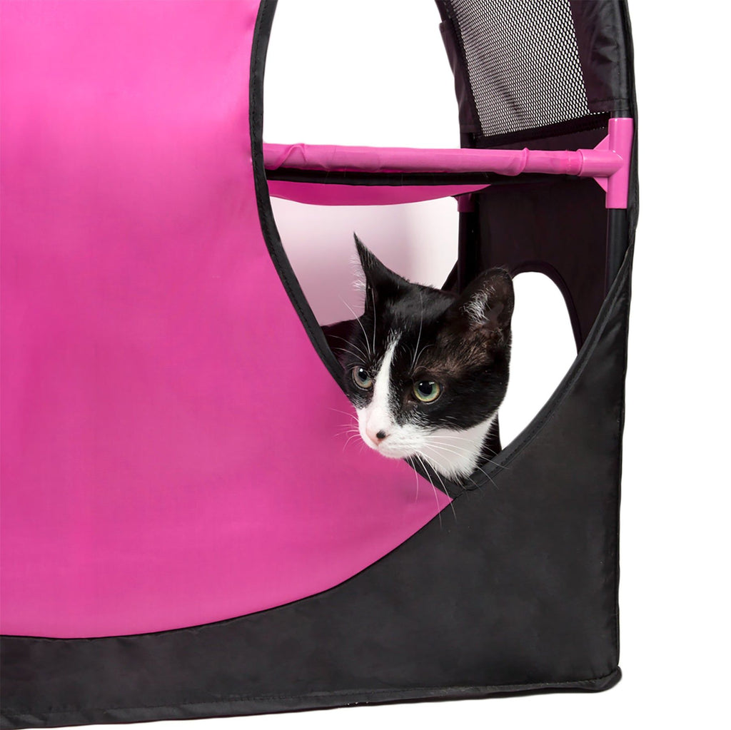 Collapsible Obstacle Cat House for Play and Lounging